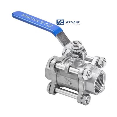 Acciaio inossidabile 304/316 3 pezzi Tipo Valvola a sfera a filo a vite NPT BSPT G per lavori pesanti