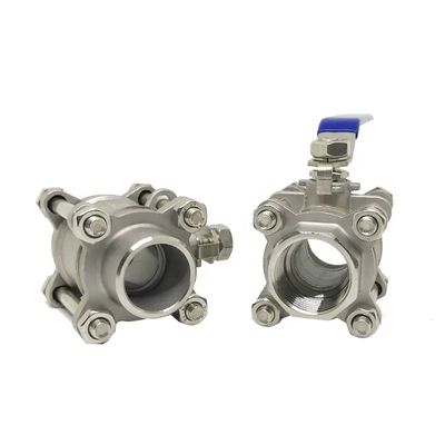 Acciaio inossidabile 304/316 3 pezzi Tipo Valvola a sfera a filo a vite NPT BSPT G per lavori pesanti