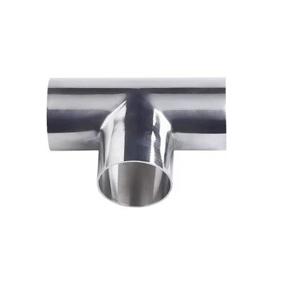SS304 CF8 Acciaio inossidabile saldatura di lucidatura tubo sanitario 3 Way Tees ISO DIN