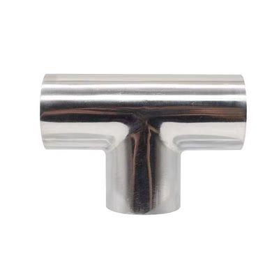 SS304 CF8 Acciaio inossidabile saldatura di lucidatura tubo sanitario 3 Way Tees ISO DIN