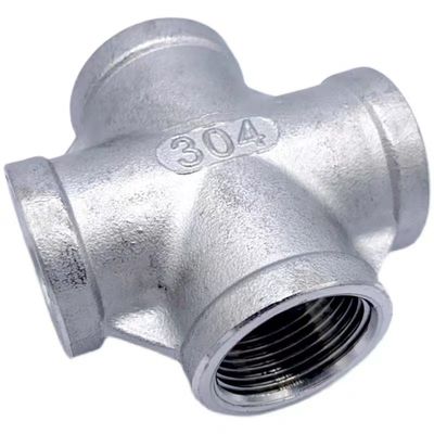 Acciaio inossidabile 3/4" femminile 4 Way Cross Cast Pipe Fitting Coupling for Connection