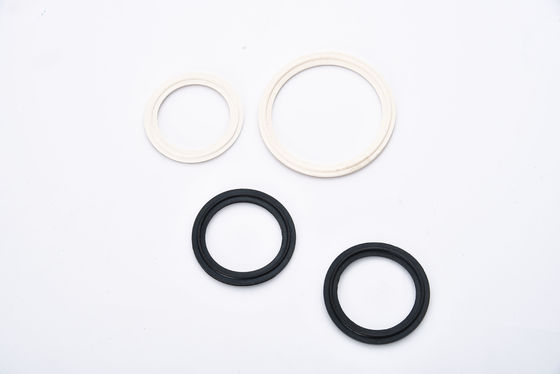 Prodotto alimentare Bianco Tri Clamp Tubo Sanitario Silicone PTFE Gasket con ferrule di gomma EPDM