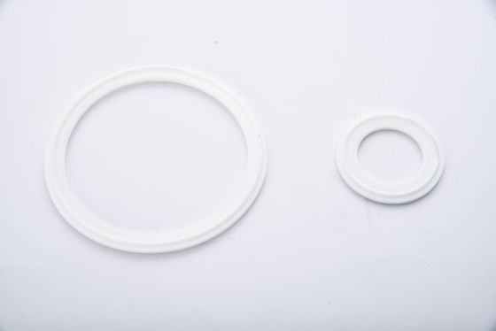 Prodotto alimentare Bianco Tri Clamp Tubo Sanitario Silicone PTFE Gasket con ferrule di gomma EPDM