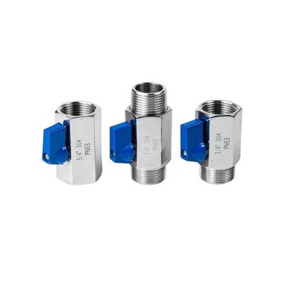 Valvola a sfera di tipo mini standard a flusso uguale in acciaio inossidabile sanitario 304 316