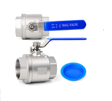 304 in acciaio inossidabile 1/2 pollice FNPT Heavy Duty Full Port Ball Valve con maniglie blu
