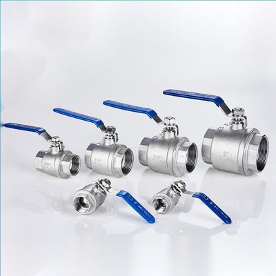 SS304 DN8 Valvola a sfera di controllo manuale a filettatura femminile Standard Standard Head Code Round