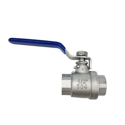 SS304 DN8 Valvola a sfera di controllo manuale a filettatura femminile Standard Standard Head Code Round