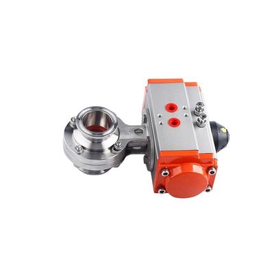 Valvola a farfalla pneumatica in acciaio inossidabile D681-X 301/304/316 personalizzata