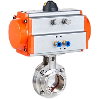 Valvola a farfalla pneumatica in acciaio inossidabile D681-X 301/304/316 personalizzata