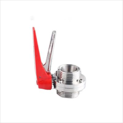Valvole per farfalla a filo maschio manuali sanitari SS304 / 316L ODM