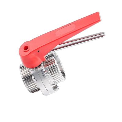 Valvole per farfalla a filo maschio manuali sanitari SS304 / 316L ODM