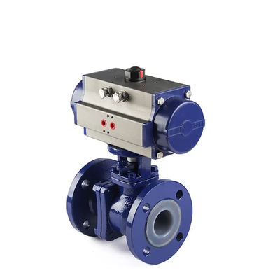 Valvola a sfera a flangia standard pneumatica WCB in acciaio al carbonio dn50 pn16 per supporto personalizzato