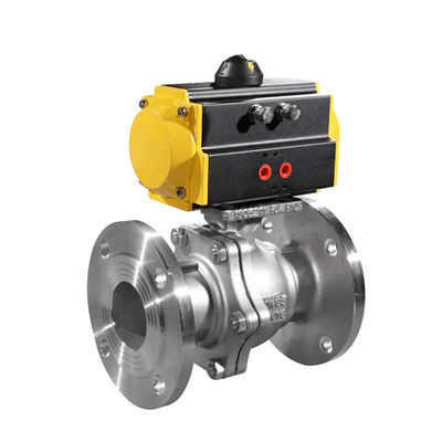 Valvola a sfera a flangia standard pneumatica WCB in acciaio al carbonio dn50 pn16 per supporto personalizzato