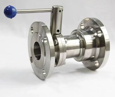304 Valvola a farfalla di saldatura sanitaria con flange a pressione non negativa standard forgiata