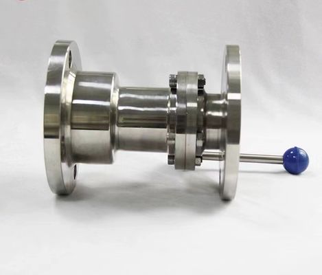 304 Valvola a farfalla di saldatura sanitaria con flange a pressione non negativa standard forgiata