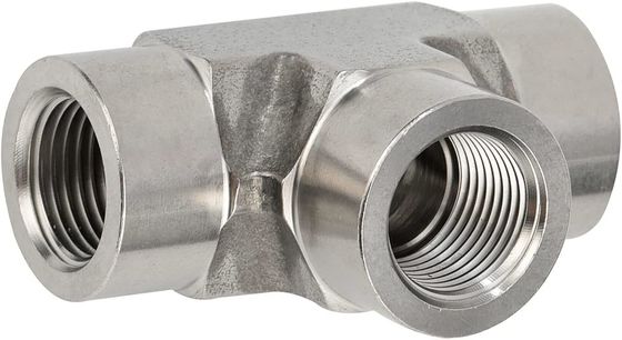 Acciaio inossidabile 301 T-fitting 3 Ways Connector 1/8" NPT Femminile x 1/8" NPT Femminile x 1/8" NPT Femminile