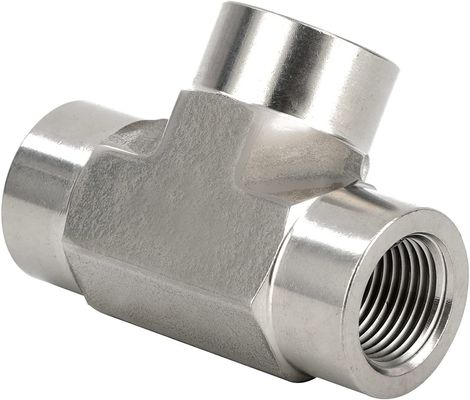 Acciaio inossidabile 301 T-fitting 3 Ways Connector 1/8" NPT Femminile x 1/8" NPT Femminile x 1/8" NPT Femminile
