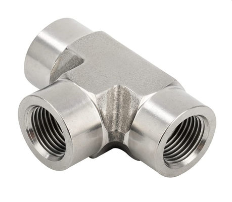 Acciaio inossidabile 301 T-fitting 3 Ways Connector 1/8" NPT Femminile x 1/8" NPT Femminile x 1/8" NPT Femminile