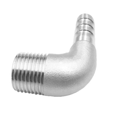Connessione femminile 3/8" Hose Barb x 1/2" NPT Maschio 90° Adapter gomito per Home Brew