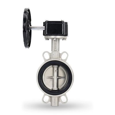 Sanitario SS304/316L Valvola a farfalla a coppia di turbine D371X-10/16P per la funzione di arresto dell'acqua