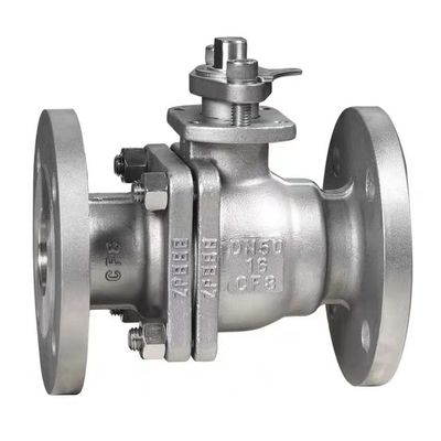 Valvola a sfera in acciaio inossidabile ad alta pressione con fusione durevole e connessione a flange