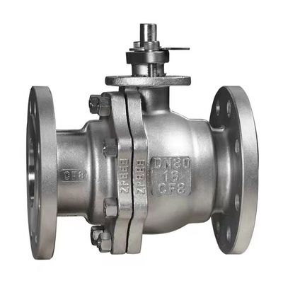 Valvola a sfera in acciaio inossidabile ad alta pressione con fusione durevole e connessione a flange