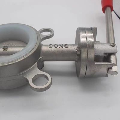 Valvola a farfalla in acciaio inossidabile 304 316 tipo wafer argento con connessione a filo
