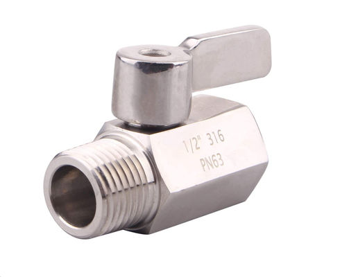 Valvola a sfera NPT femminile x maschile in acciaio inossidabile uguale 301/304/316