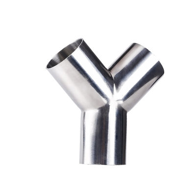 Connettore sanitario in acciaio inossidabile Y tipo 3 Way Tee con connessione di saldatura a tri-clamp