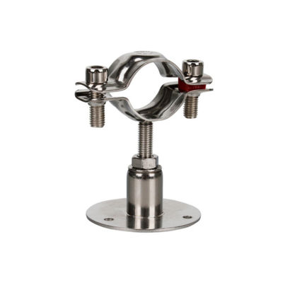 Tenitore di tubi regolabile in acciaio inossidabile argento 304 con connessione a filo/clamp/saldatura