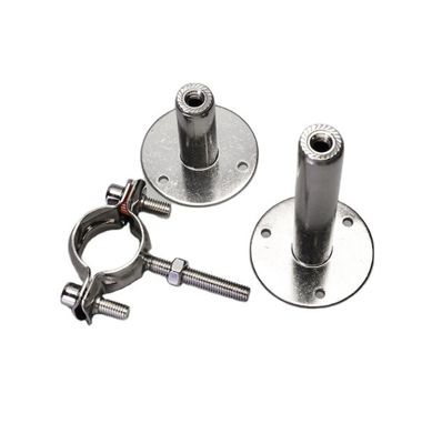 Tenitore di tubi regolabile in acciaio inossidabile argento 304 con connessione a filo/clamp/saldatura