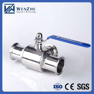 Medium di temperatura normale in acciaio inossidabile sanitario 304 316L Tri Clamp Tee 3 Way Ball Valve