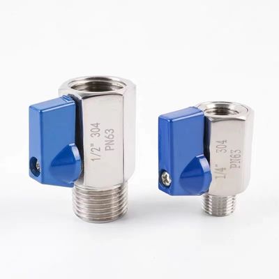 Valvola a sfera minima uguale 1/8" WZ acciaio inossidabile 304 316 FF 1000PSI/PN63 Manuale di vite
