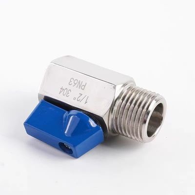 Valvola a sfera minima uguale 1/8" WZ acciaio inossidabile 304 316 FF 1000PSI/PN63 Manuale di vite