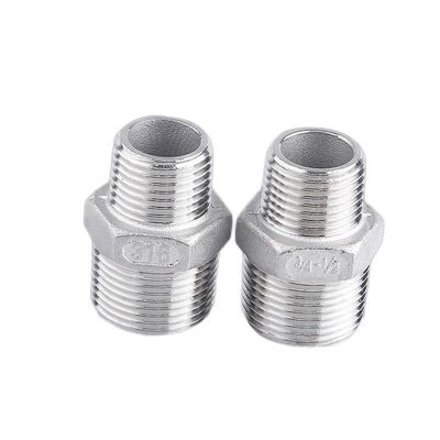 304/316L in acciaio inossidabile BSP/NPT filo maschile sottile esagonale per media idrici 1/4''-4.0