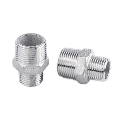 304/316L in acciaio inossidabile BSP/NPT filo maschile sottile esagonale per media idrici 1/4''-4.0