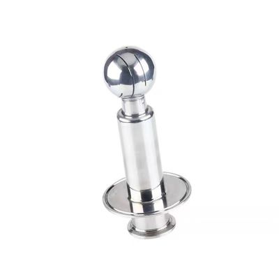 Sfera di pulizia spray CIP rotativa sanitaria a doppio morsetto per lavaggio di palline da golf per uso alimentare