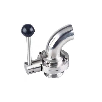 304 316 In acciaio inossidabile Sanitary Side Elbow Quick Butterfly Valve con saldatura manuale