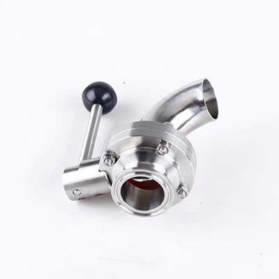 304 316 In acciaio inossidabile Sanitary Side Elbow Quick Butterfly Valve con saldatura manuale