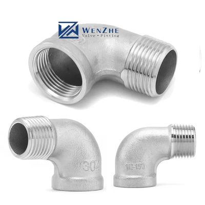 Acciaio inossidabile 304 316 Fittings per tubi a gomito a filo a 90 gradi per forniture idrauliche