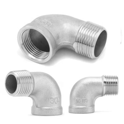 Acciaio inossidabile 304 316 Fittings per tubi a gomito a filo a 90 gradi per forniture idrauliche