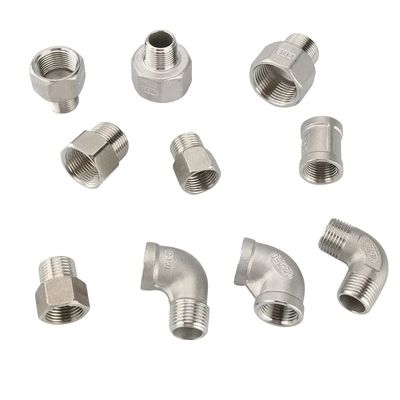 Acciaio inossidabile 304 316 Fittings per tubi a gomito a filo a 90 gradi per forniture idrauliche