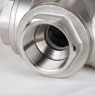 Valvola d'acqua per piattaforme industriali a tre vie con palla di galleggiamento femminile in acciaio inossidabile