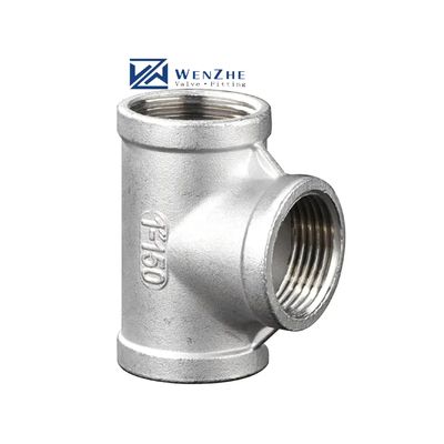 Acciaio inossidabile 201 304 316 TEE BSPT interno BSP Thread Equal Diameter Pipe Fittings