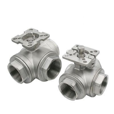 Valvola d'acqua per piattaforme industriali a tre vie con palla di galleggiamento femminile in acciaio inossidabile