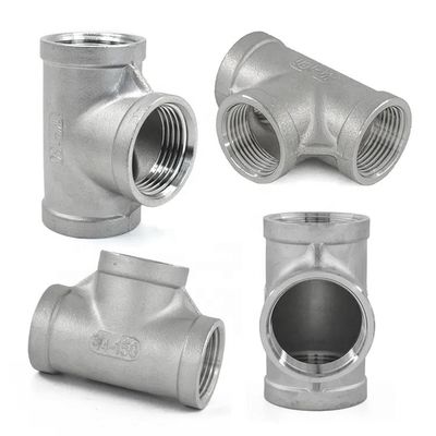Acciaio inossidabile 201 304 316 TEE BSPT interno BSP Thread Equal Diameter Pipe Fittings