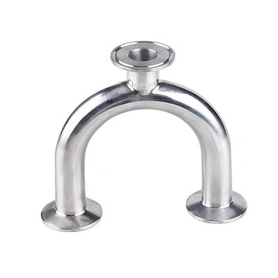 SS304/316L T-shirt a pinza di tipo U lucidato per collegamenti di tubi sanitari nell'industria lattiero-casearia