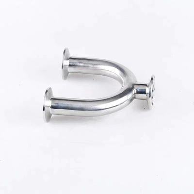 SS304/316L T-shirt a pinza di tipo U lucidato per collegamenti di tubi sanitari nell'industria lattiero-casearia