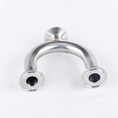 SS304/316L T-shirt a pinza di tipo U lucidato per collegamenti di tubi sanitari nell'industria lattiero-casearia