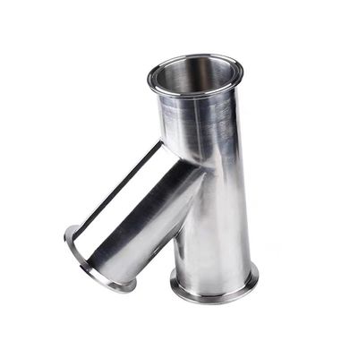 304 316 Tipo Y Tri Clamp Tee 3 Way Pipe Fitting DIN SMS 3A con connessione di saldatura